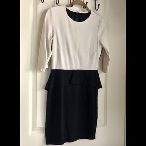 Black and white peplum dress **PRICE DROP**